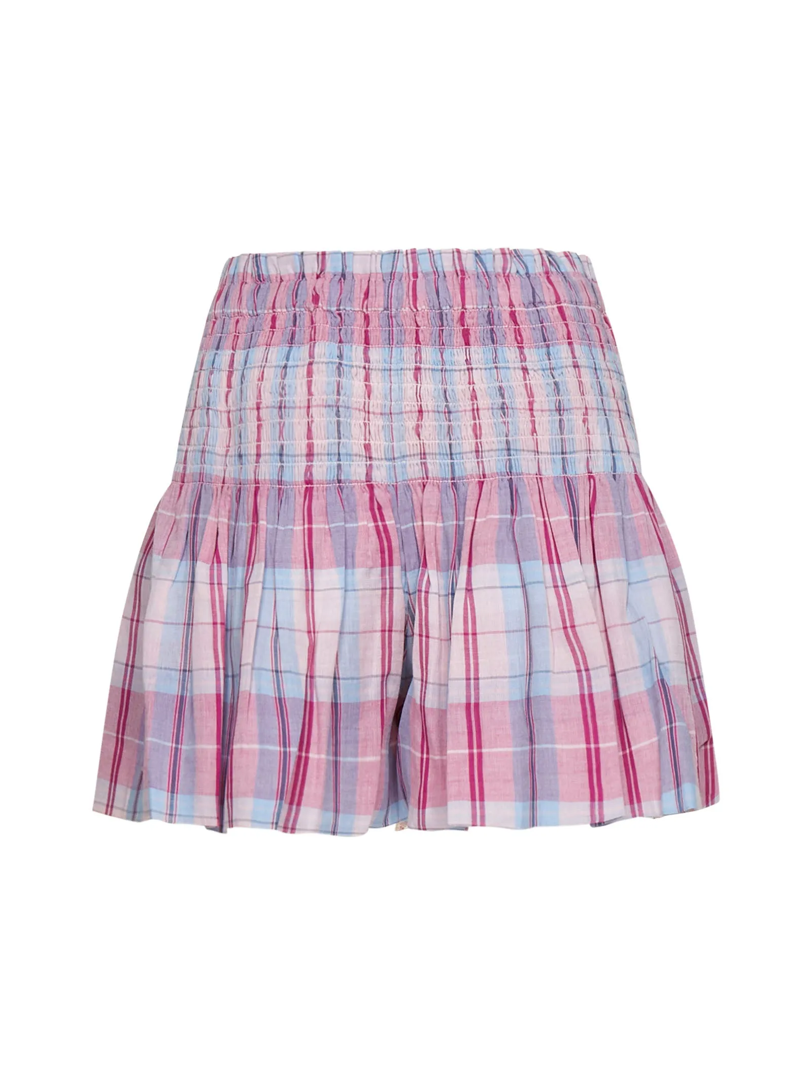 Isabel Marant toile Plaid Printed Ruched Shorts