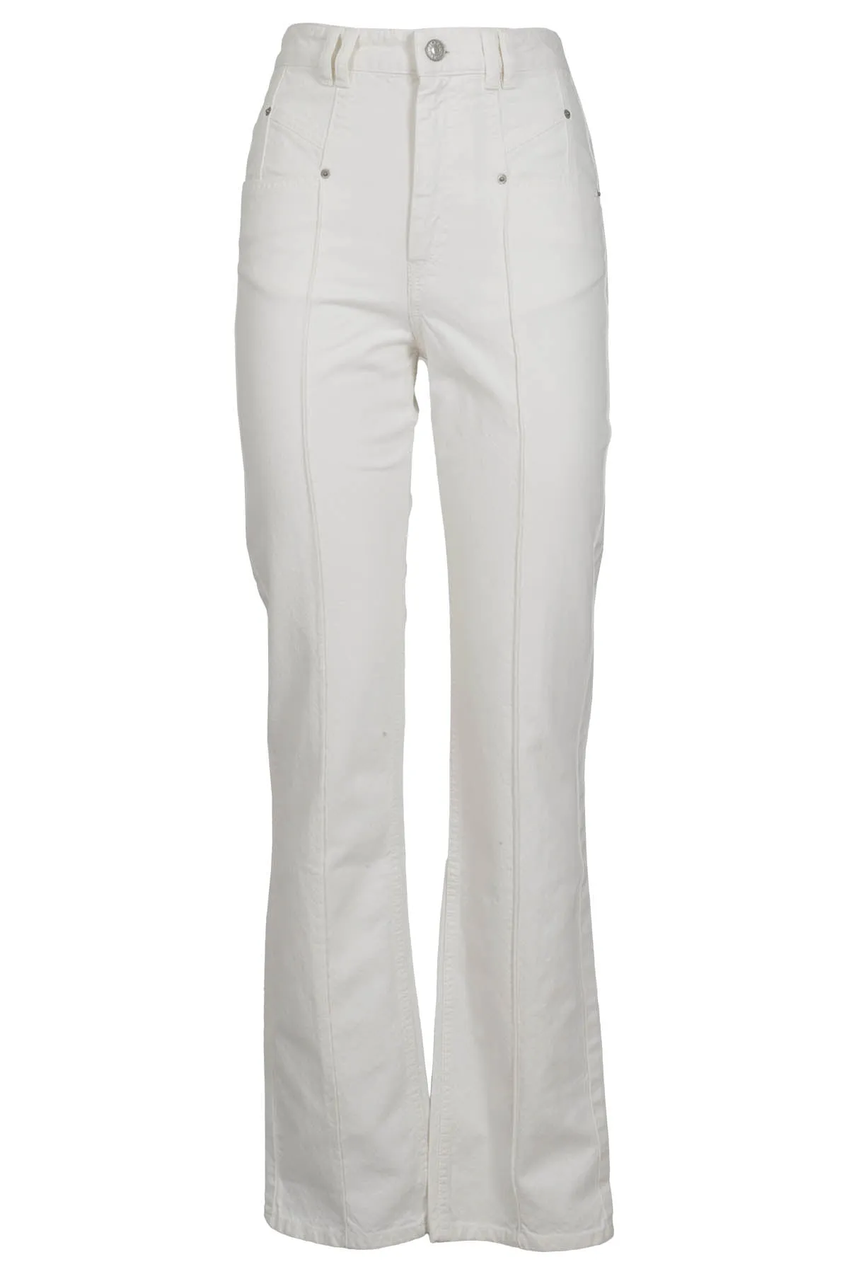 Isabel Marant Tuackom Button Detailed High Waist Jeans
