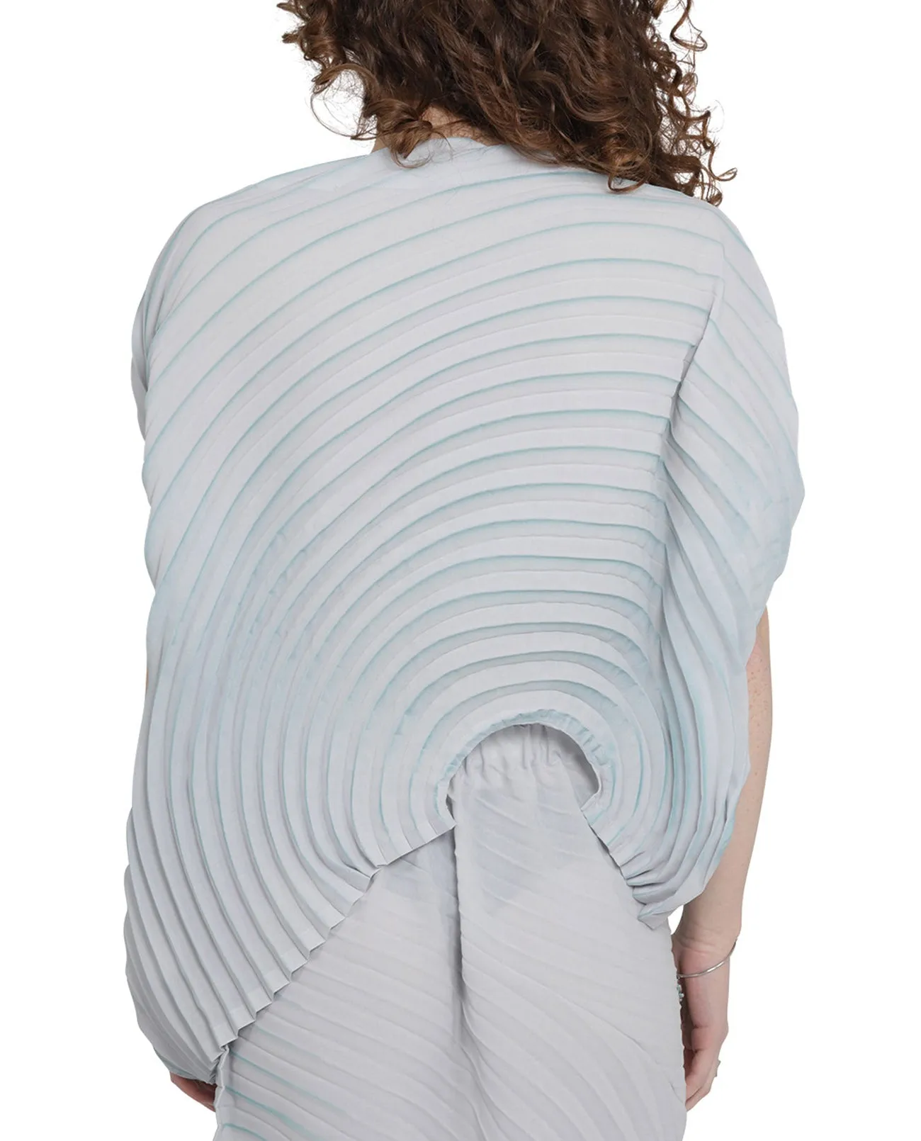 Issey Miyake Silence Pleats Asymmetric Top