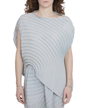Issey Miyake Silence Pleats Asymmetric Top