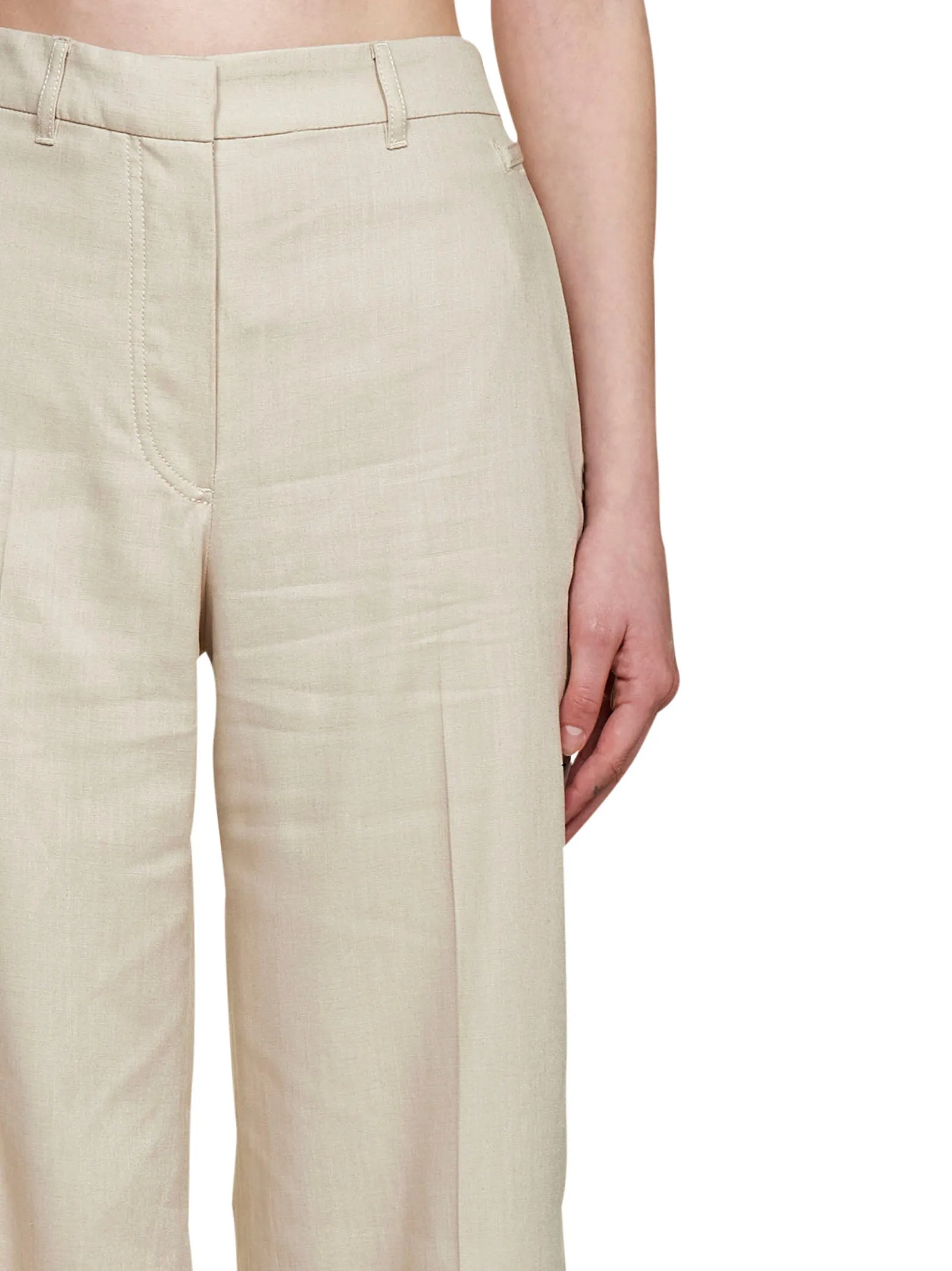 Jacquemus High Waist Wide-Leg Pants