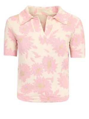 Jacquemus Knotted V-Neck Knitted Polo Shirt