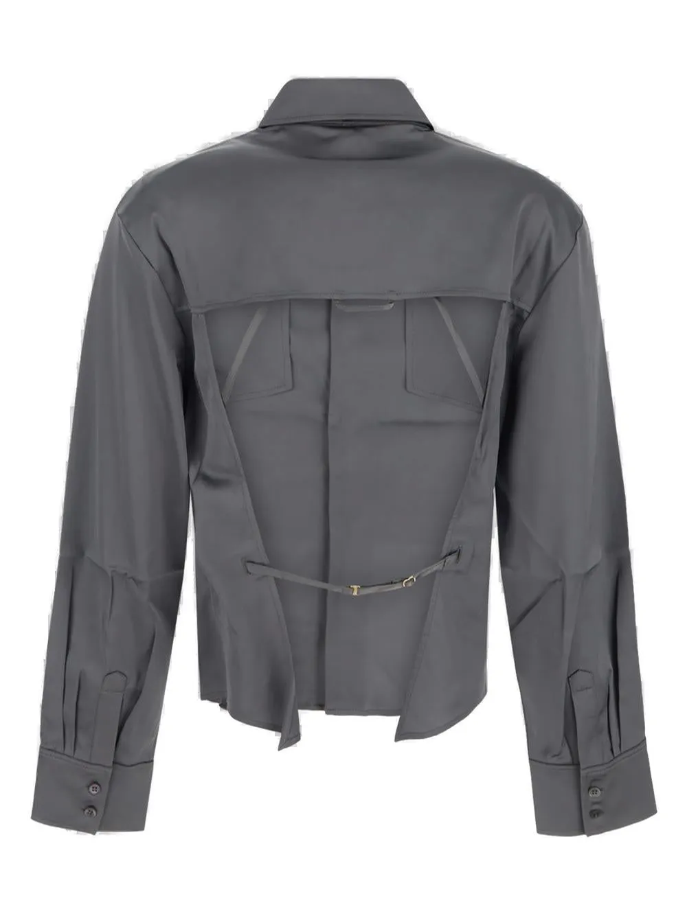 Jacquemus Mentalo Cut-Out Long-Sleeved Shirt