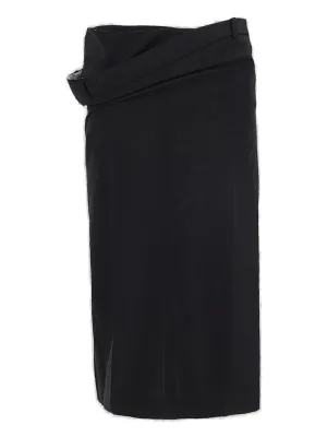 Jacquemus Vela Cut-Out Low-Rise Pencil Skirt