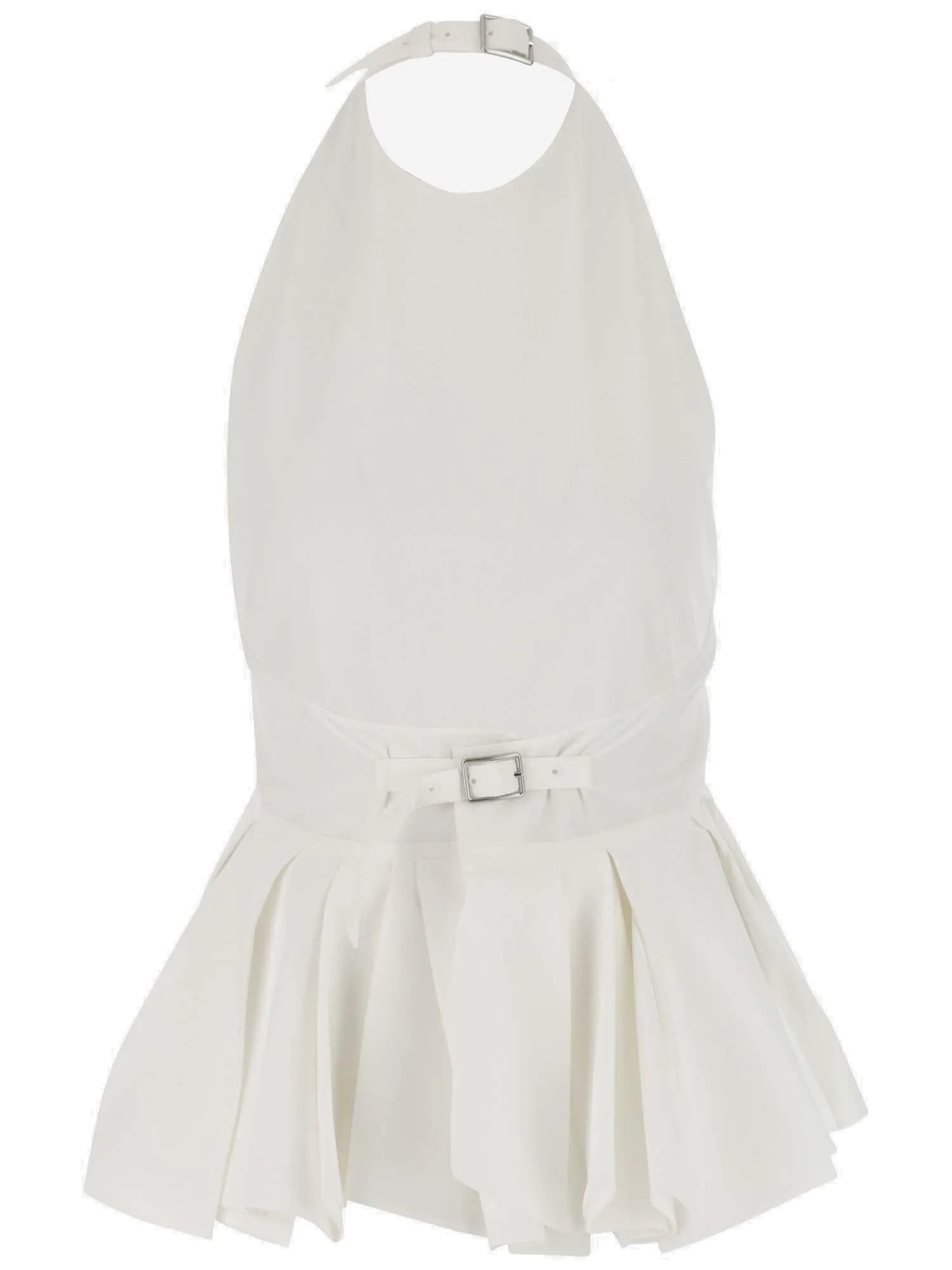 Jil Sander Belt Neck Ruffled Sleeveless Top