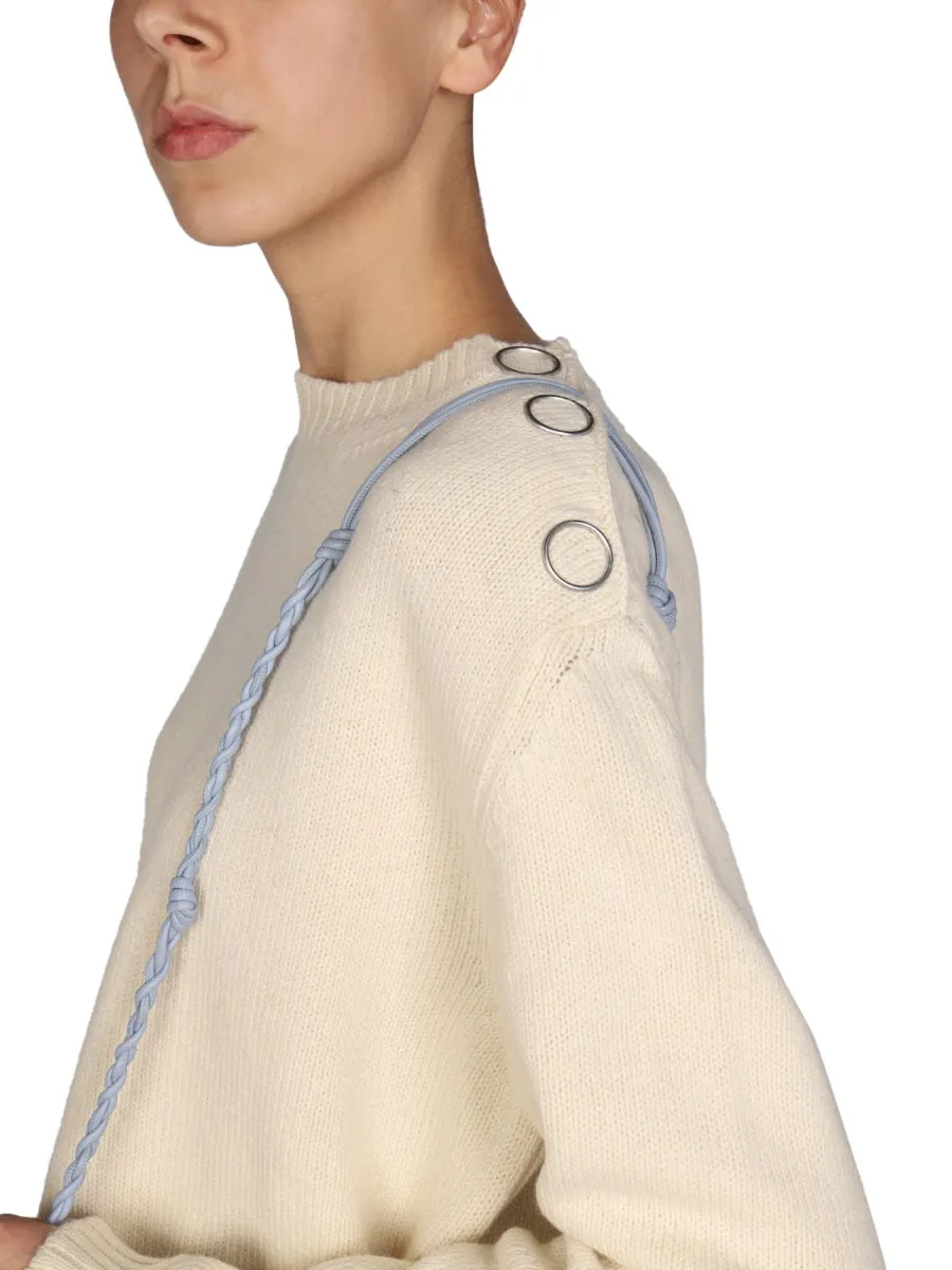 Jil Sander Button Detailed Crewneck Knit Jumper
