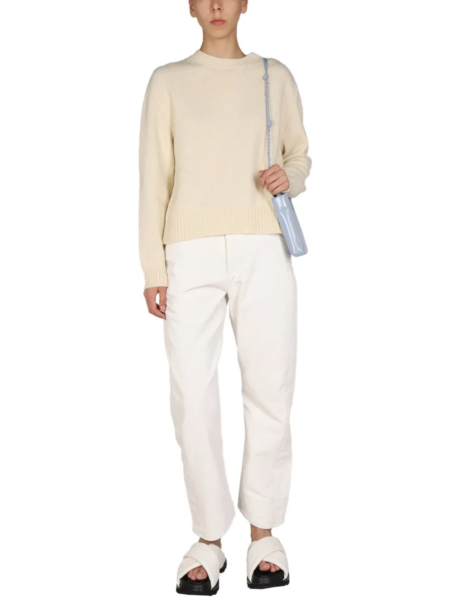 Jil Sander Button Detailed Crewneck Knit Jumper