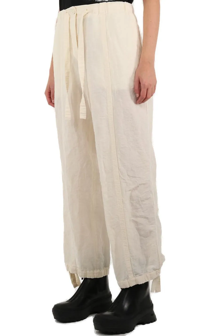Jil Sander Crinkle-Effect Wide Leg Pants