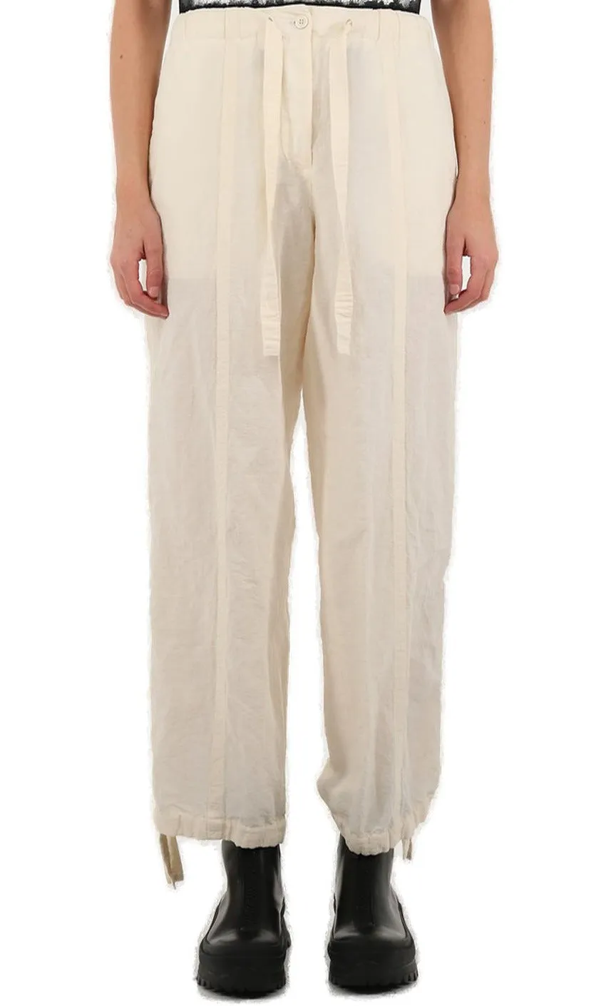 Jil Sander Crinkle-Effect Wide Leg Pants
