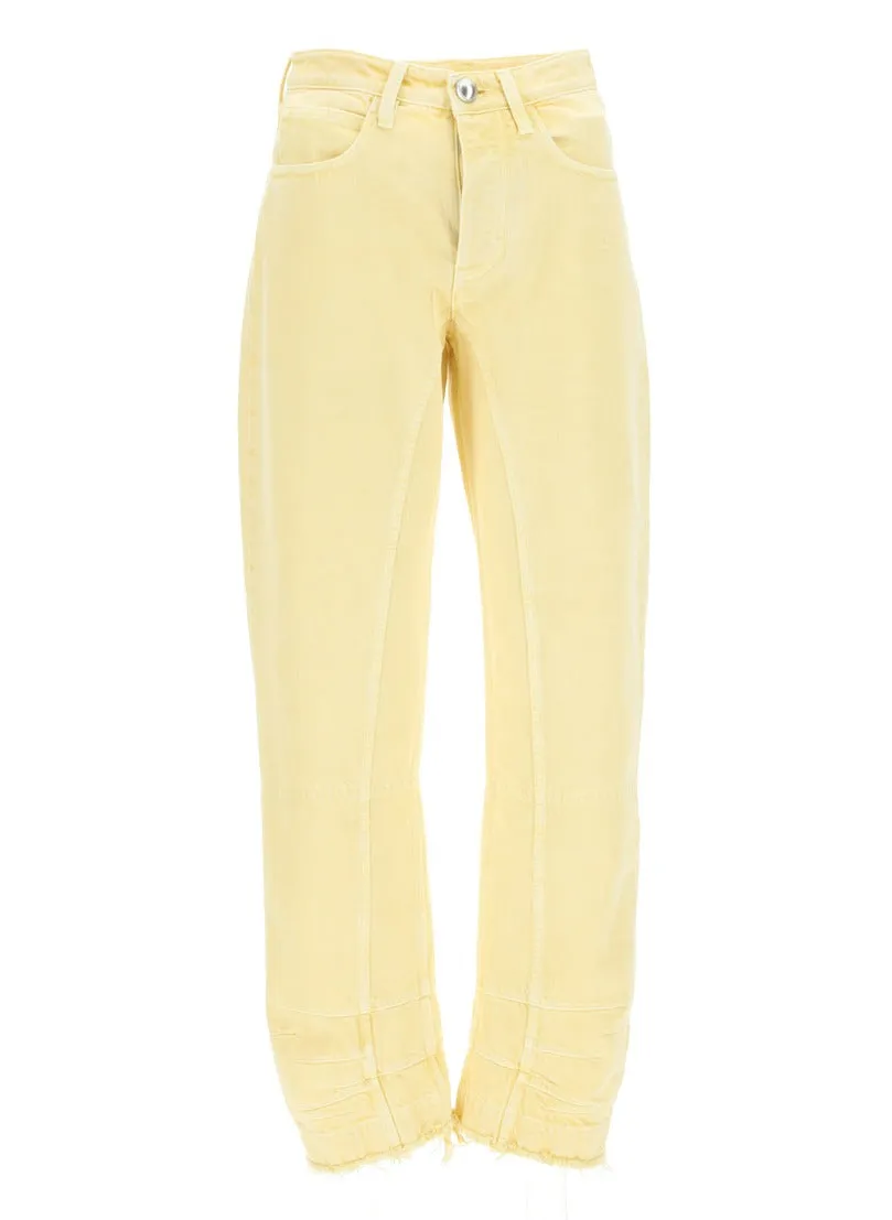 Jil Sander Frayed-Detail Straight-Leg Pants