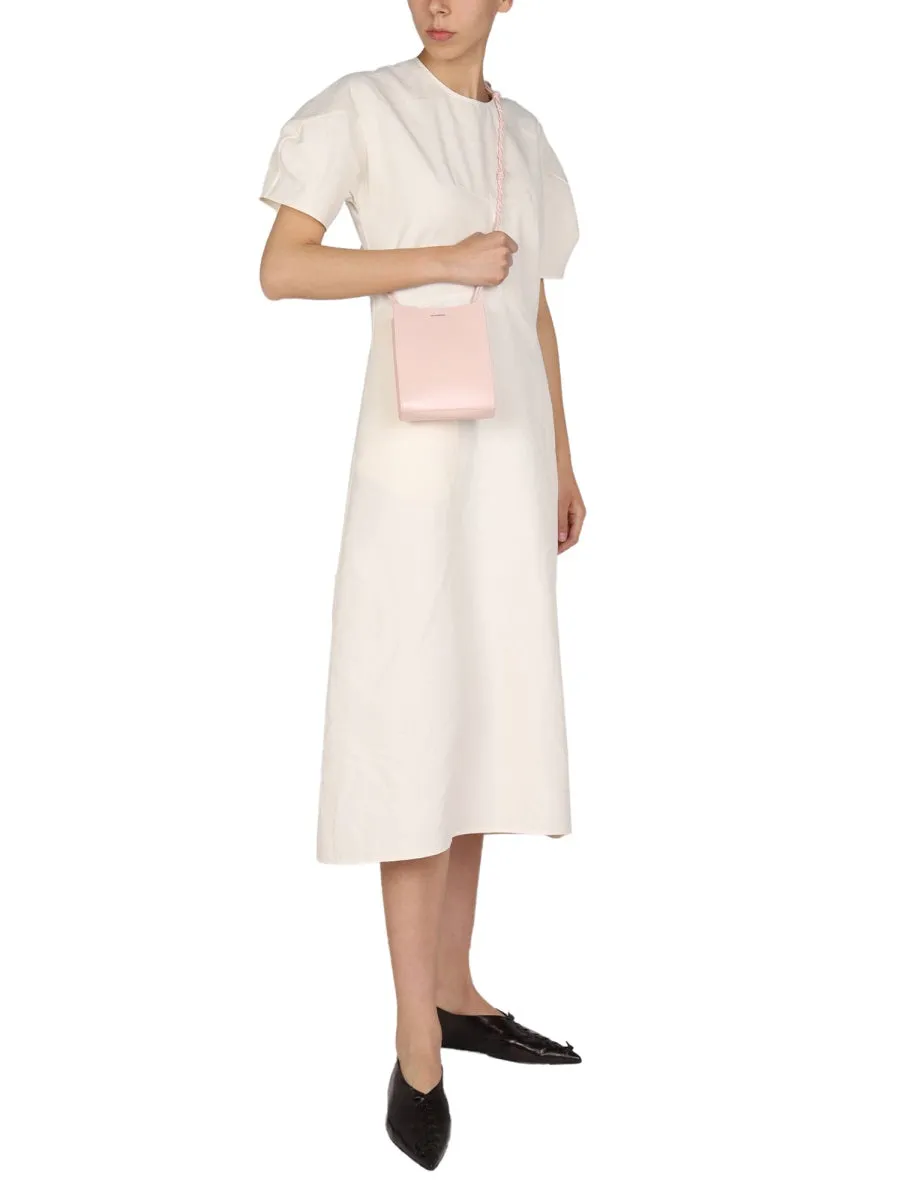 Jil Sander Puff-Sleeved Crewneck Midi Dress
