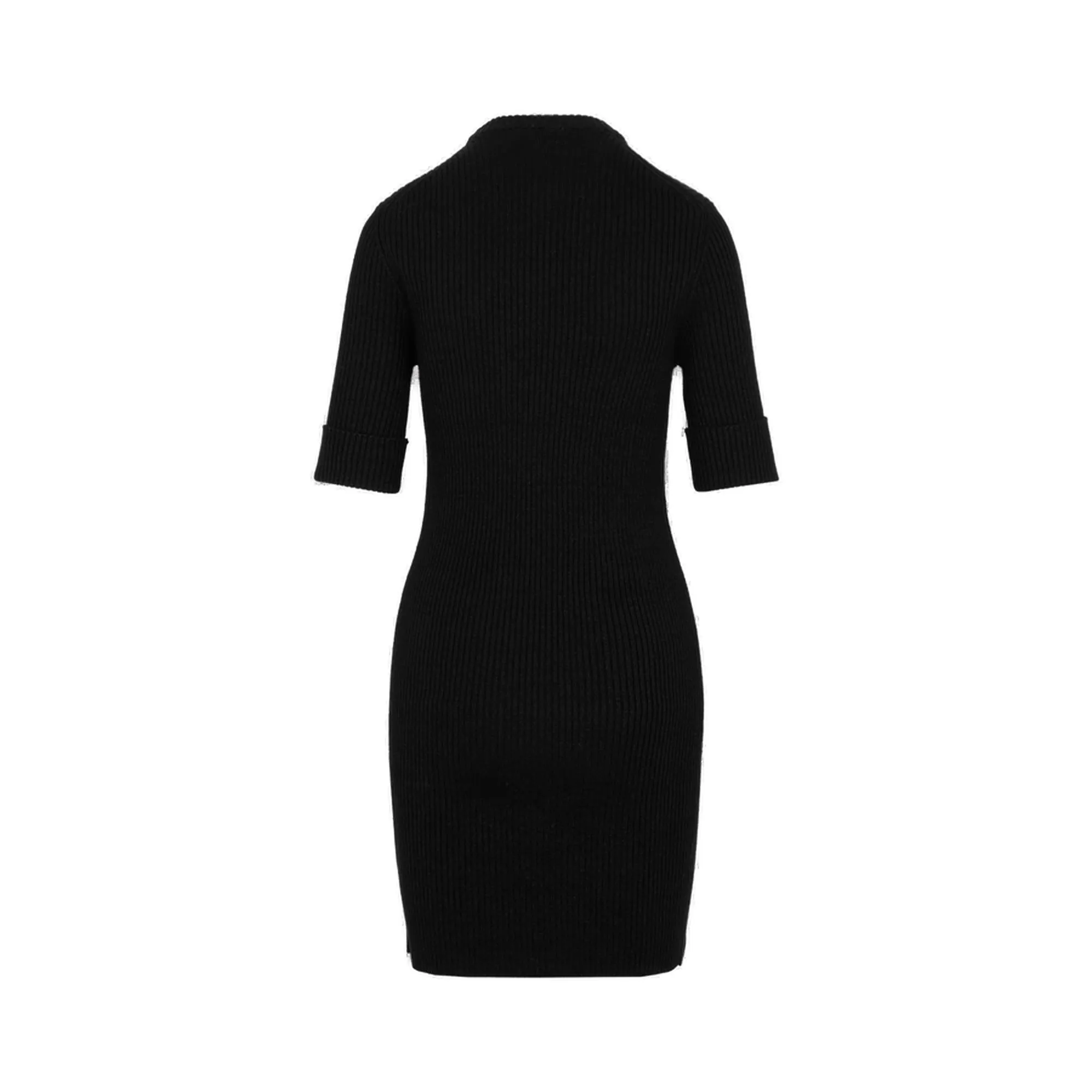 Jil Sander Ribbed-Knit Side Button Detail Dress