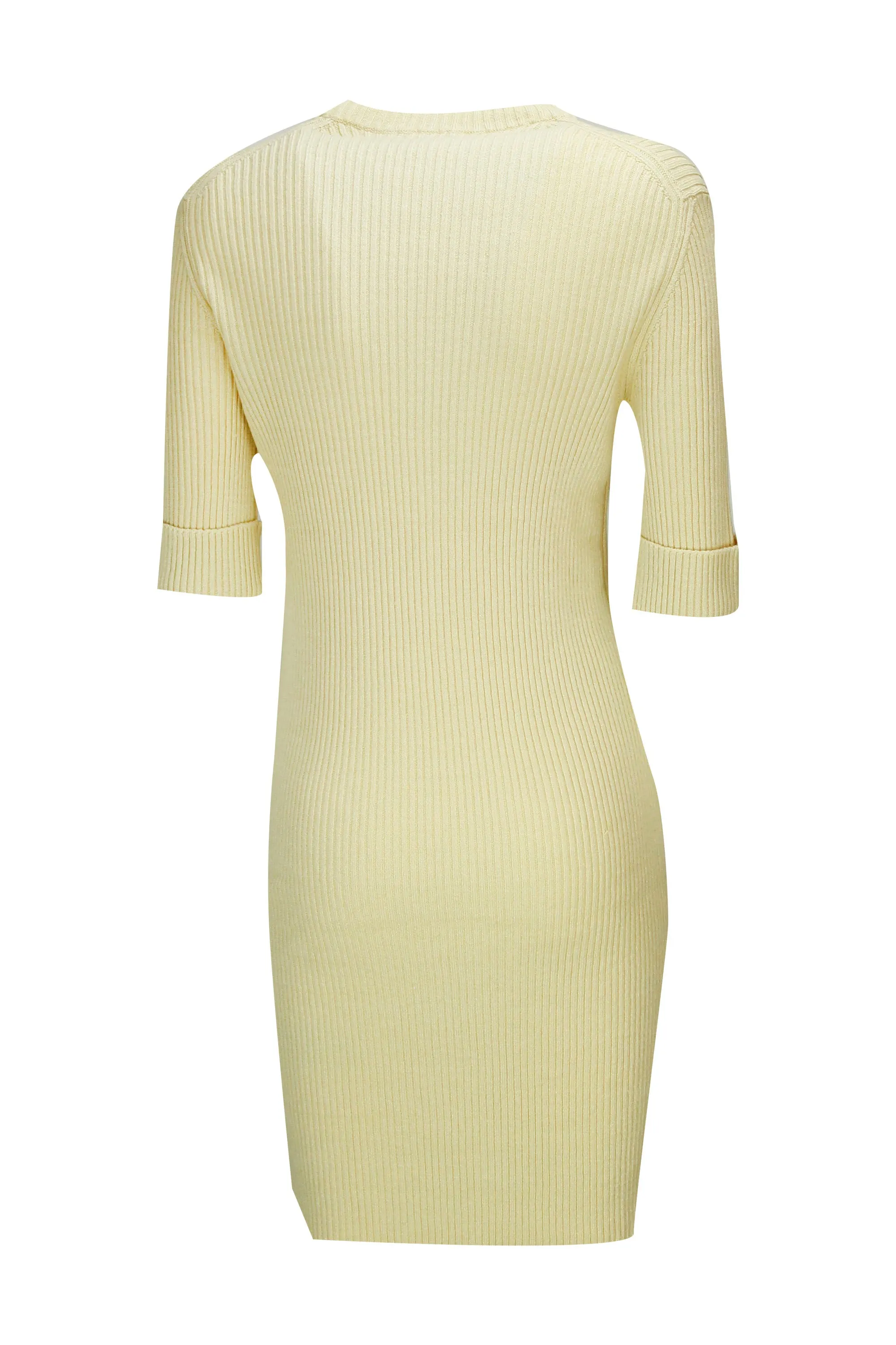 Jil Sander Ribbed-Knit Side Button Detail Dress