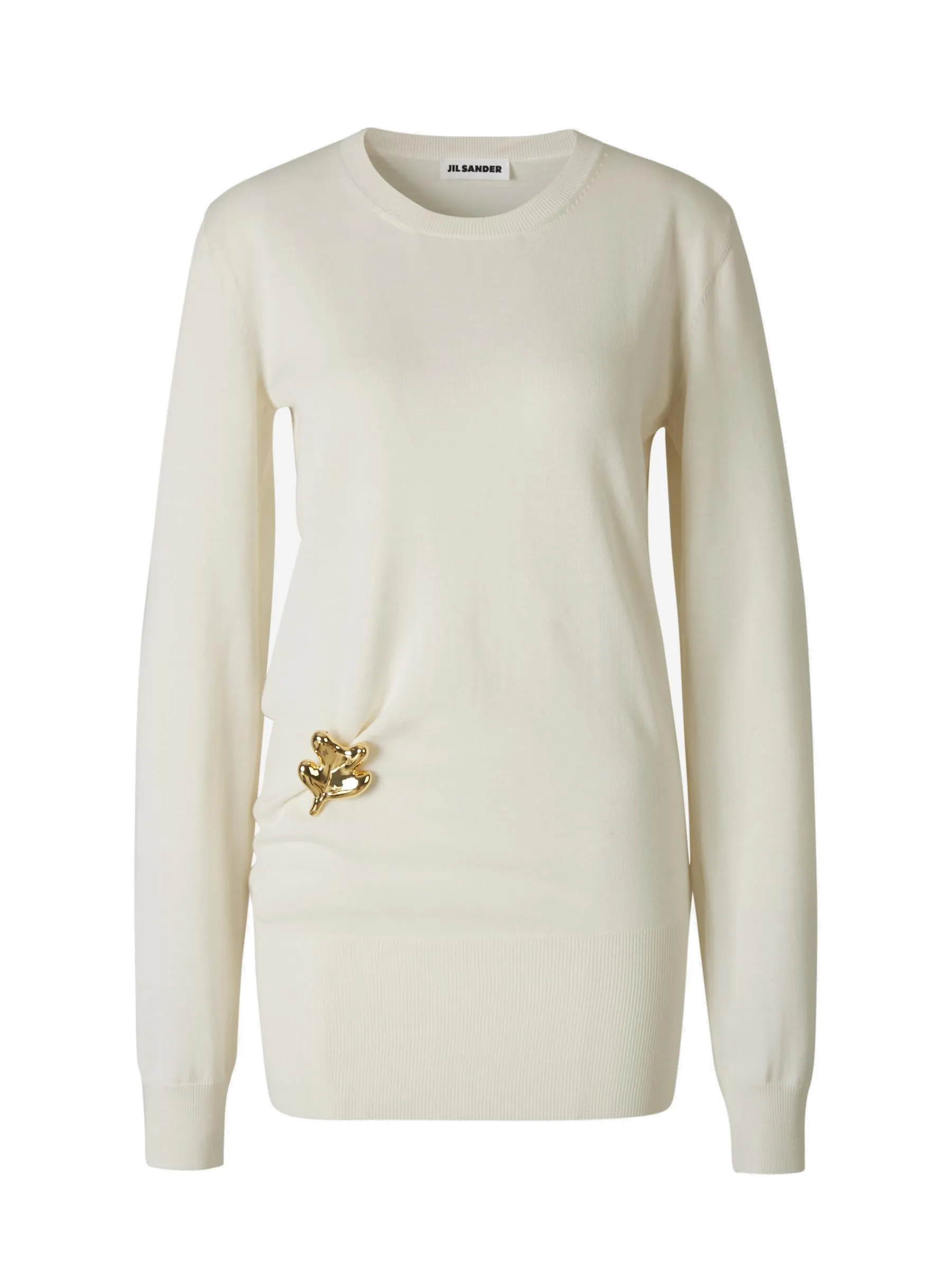 Jil Sander Round Neck Long Sleeved Sweater