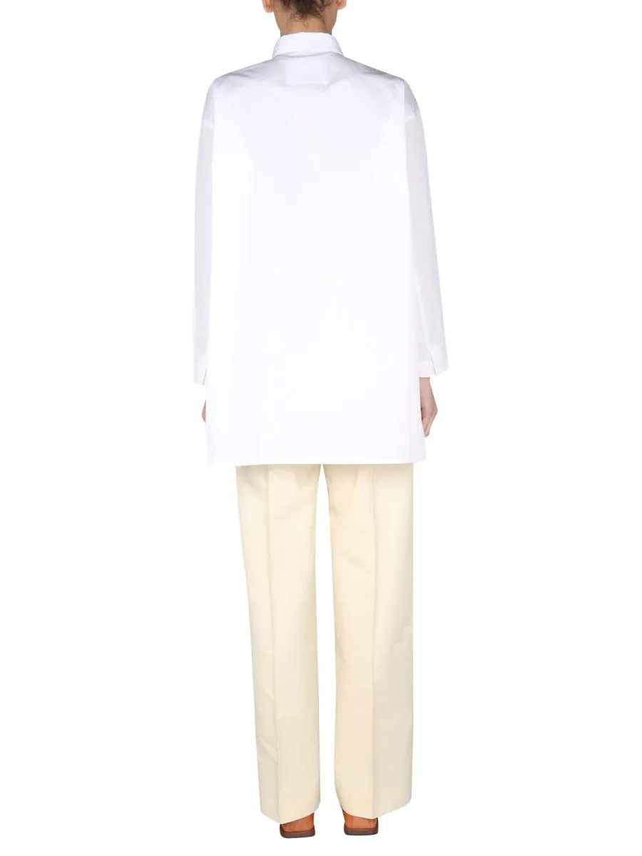 Jil Sander Side Slit Long-Sleeved Shirt