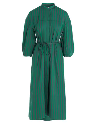 Jil Sander Vertical Stripe Print Shirt Dress
