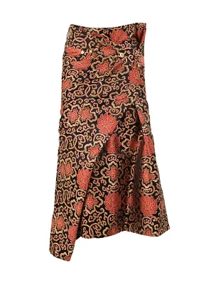 Junya Watanabe Comme des Garons Jacquard Asymmetric Midi Skirt