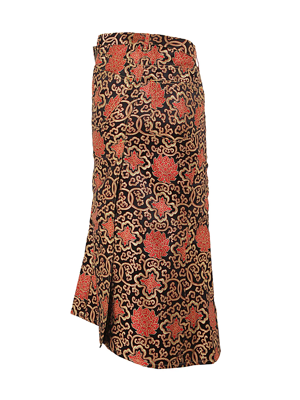 Junya Watanabe Comme des Garons Jacquard Asymmetric Midi Skirt