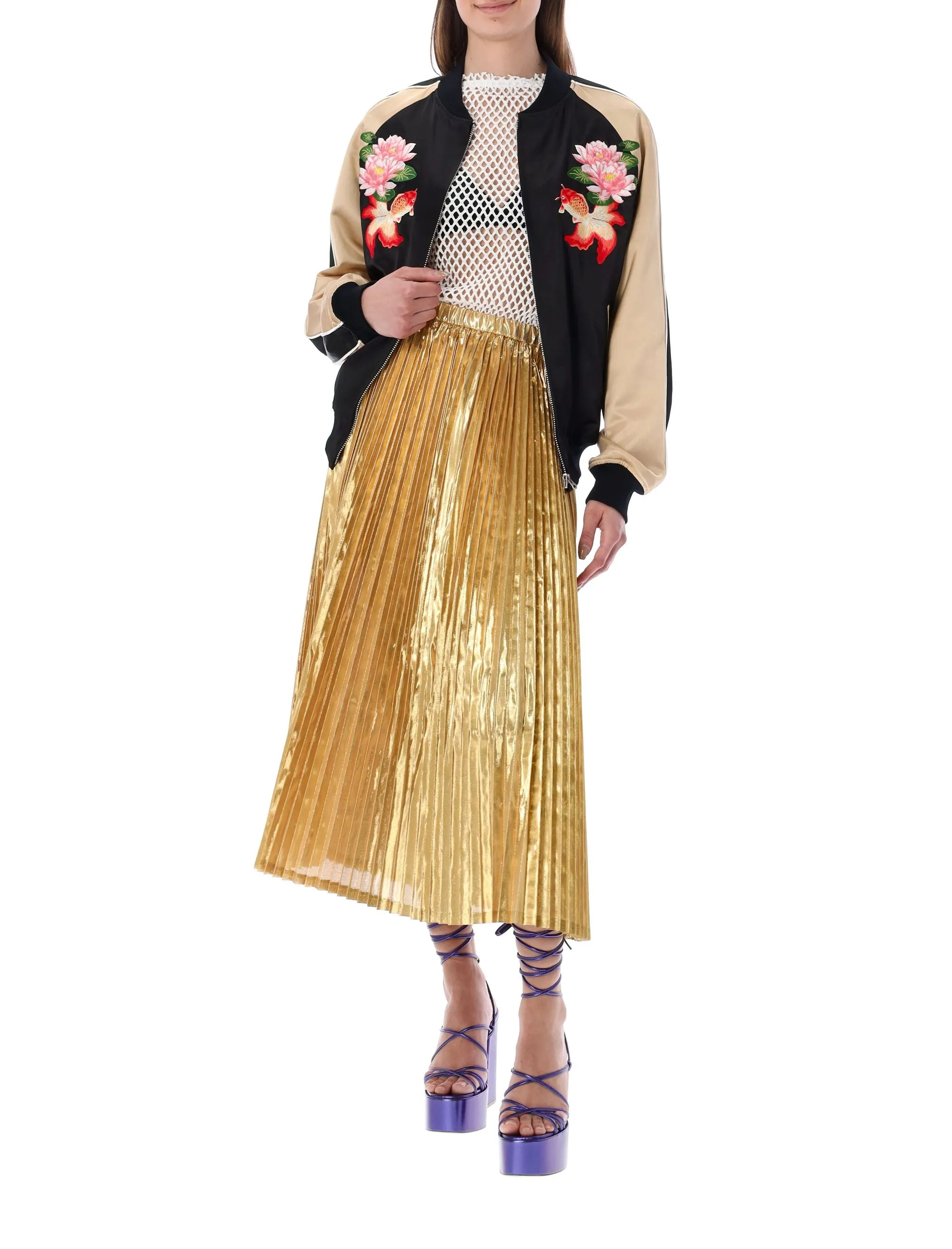 Junya Watanabe Floral Embroidered Bomber Jacket