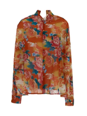 Junya Watanabe Floral Printed Button-Down Shirt
