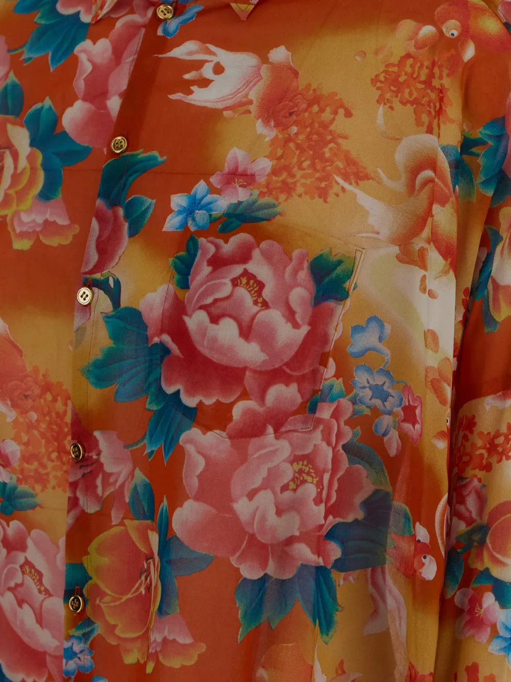 Junya Watanabe Floral Printed Button-Down Shirt