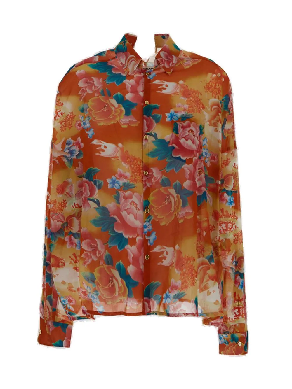 Junya Watanabe Floral Printed Button-Down Shirt