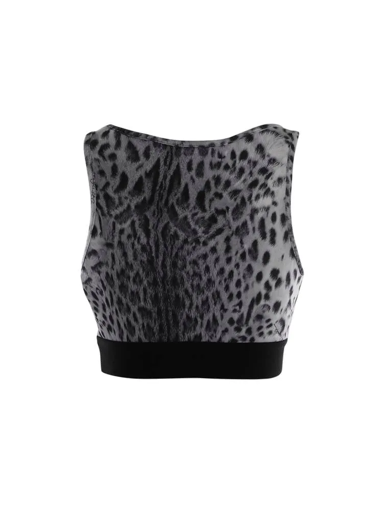 Just Cavalli Animal Printed Cropped Top