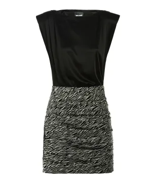 Just Cavalli Glitter Detailed Boat Neck Dress