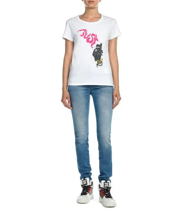 Just Cavalli Graphic Print Crewneck T-Shirt