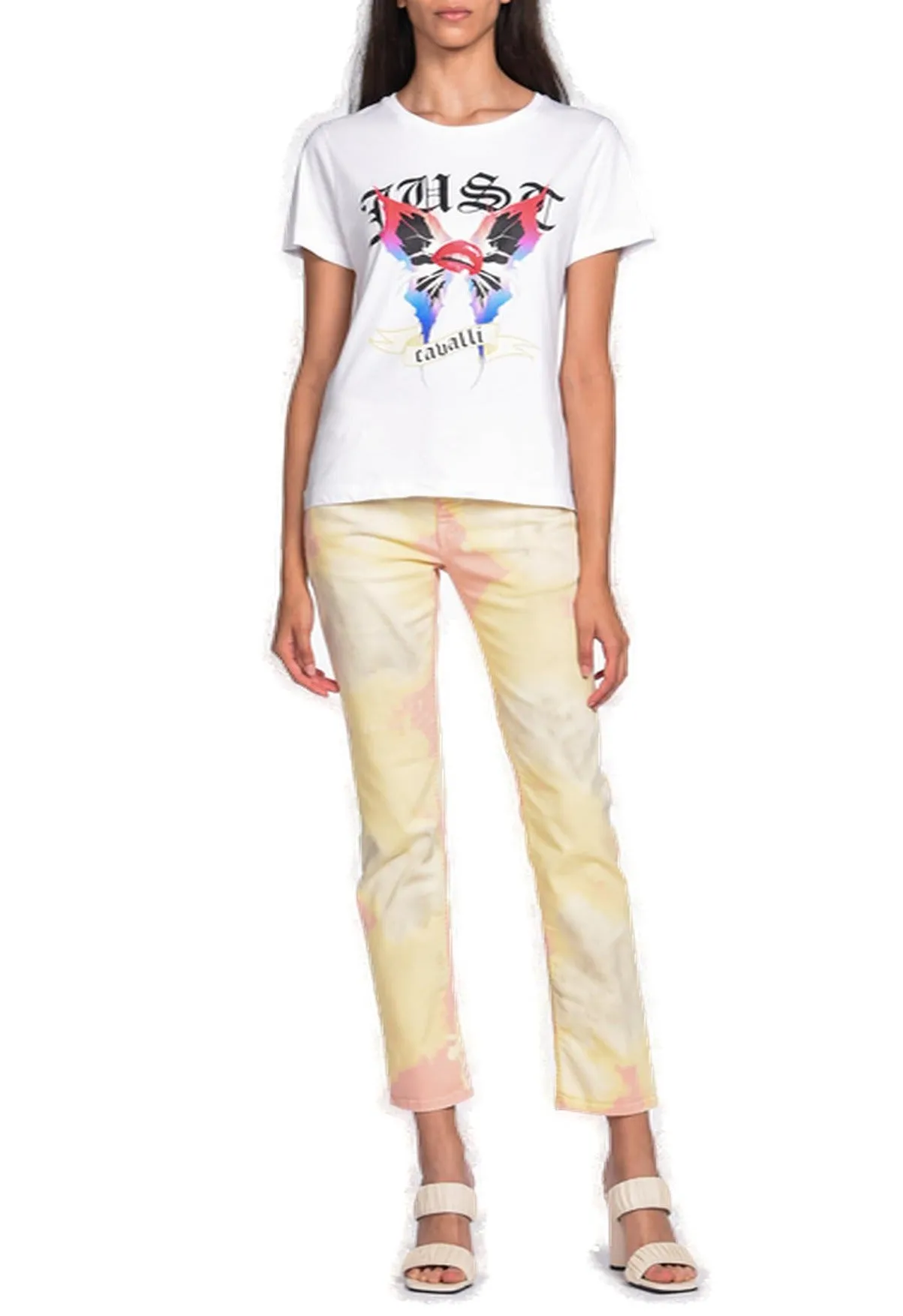 Just Cavalli Graphic Print Crewneck T-Shirt