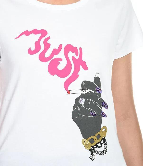 Just Cavalli Graphic Print Crewneck T-Shirt
