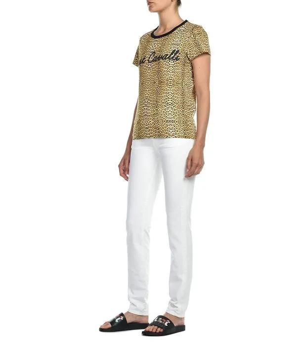 Just Cavalli Logo Print Crewneck T-Shirt