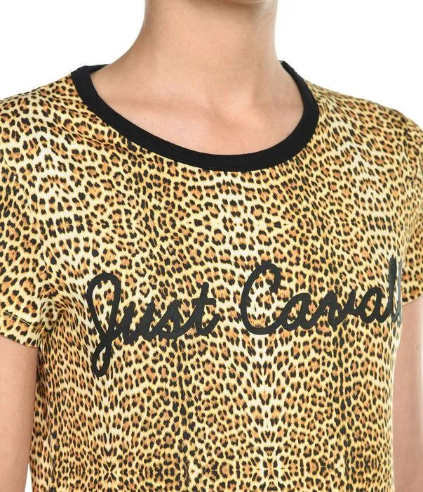Just Cavalli Logo Print Crewneck T-Shirt