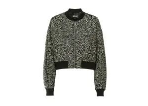 Just Cavalli Metallic Animal Print Bomber Jacket