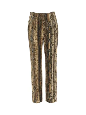 Just Cavalli Snake Print Slim Fit Trousers