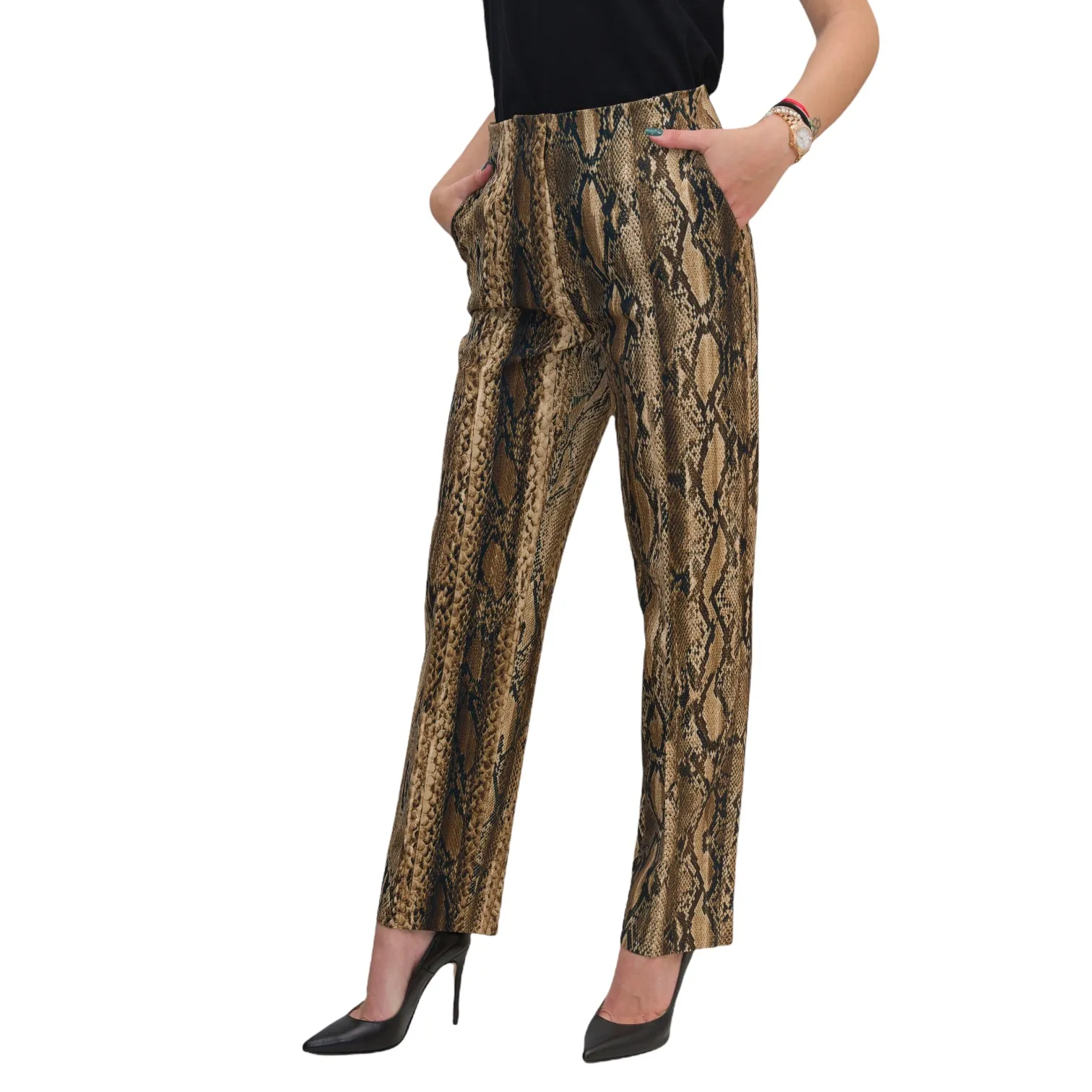 Just Cavalli Snake Print Slim Fit Trousers