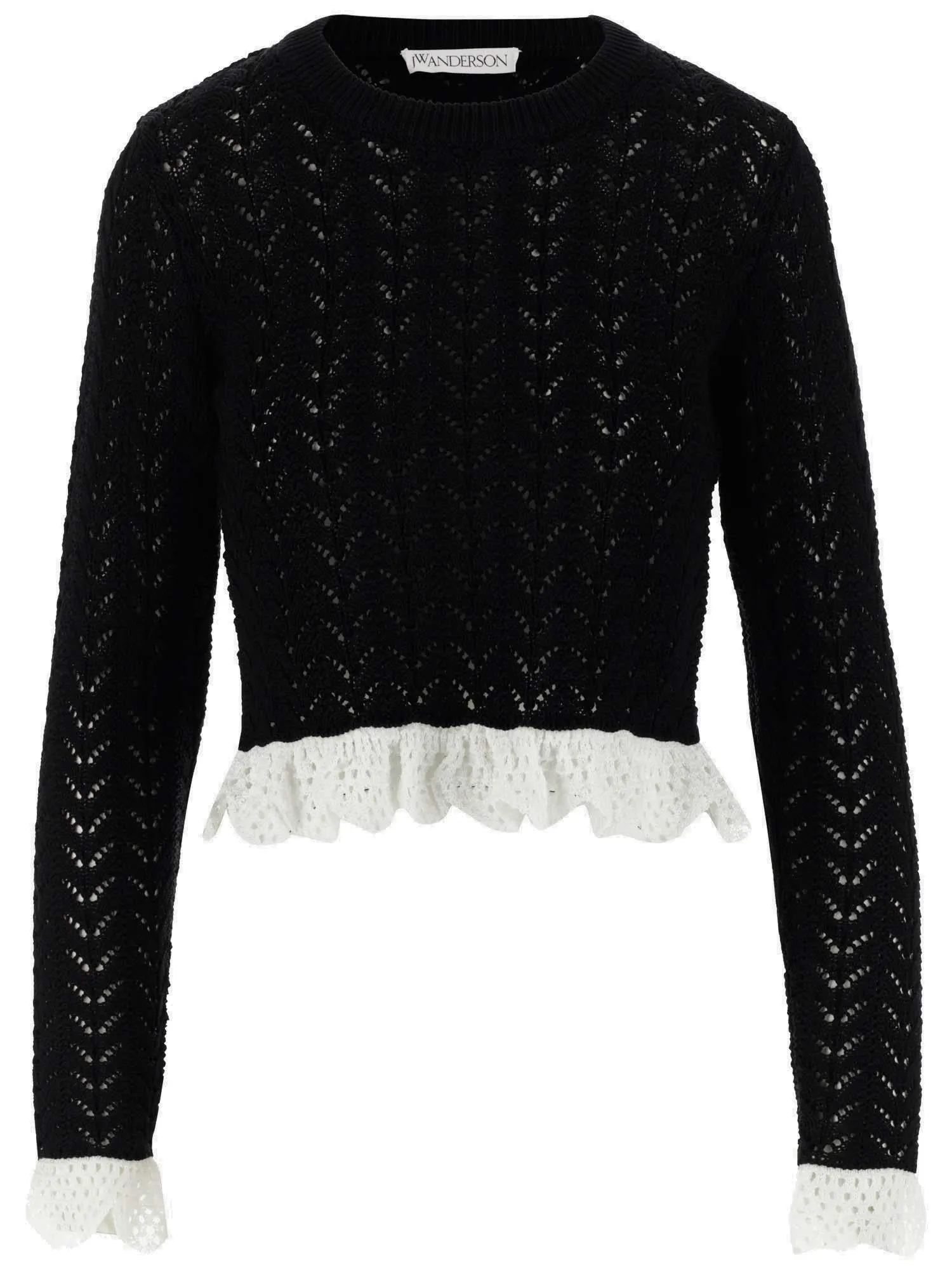 JW Anderson Crochet-Effect Crewneck Top