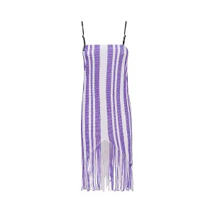 JW Anderson Fringed Wide Neck Midi Camisole Dress
