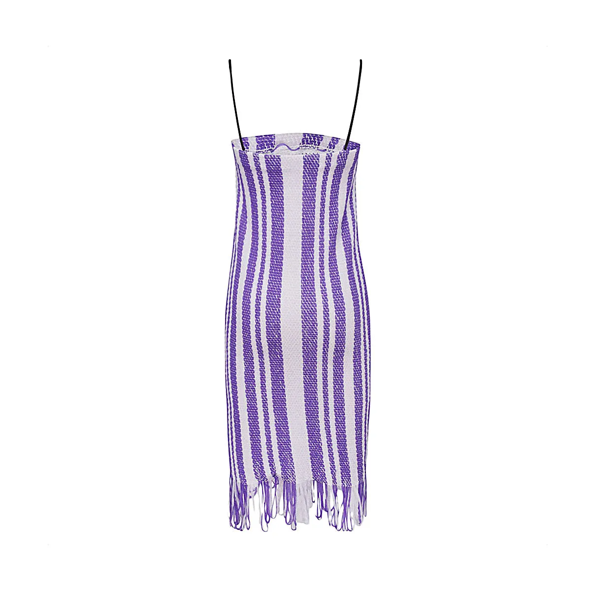 JW Anderson Fringed Wide Neck Midi Camisole Dress