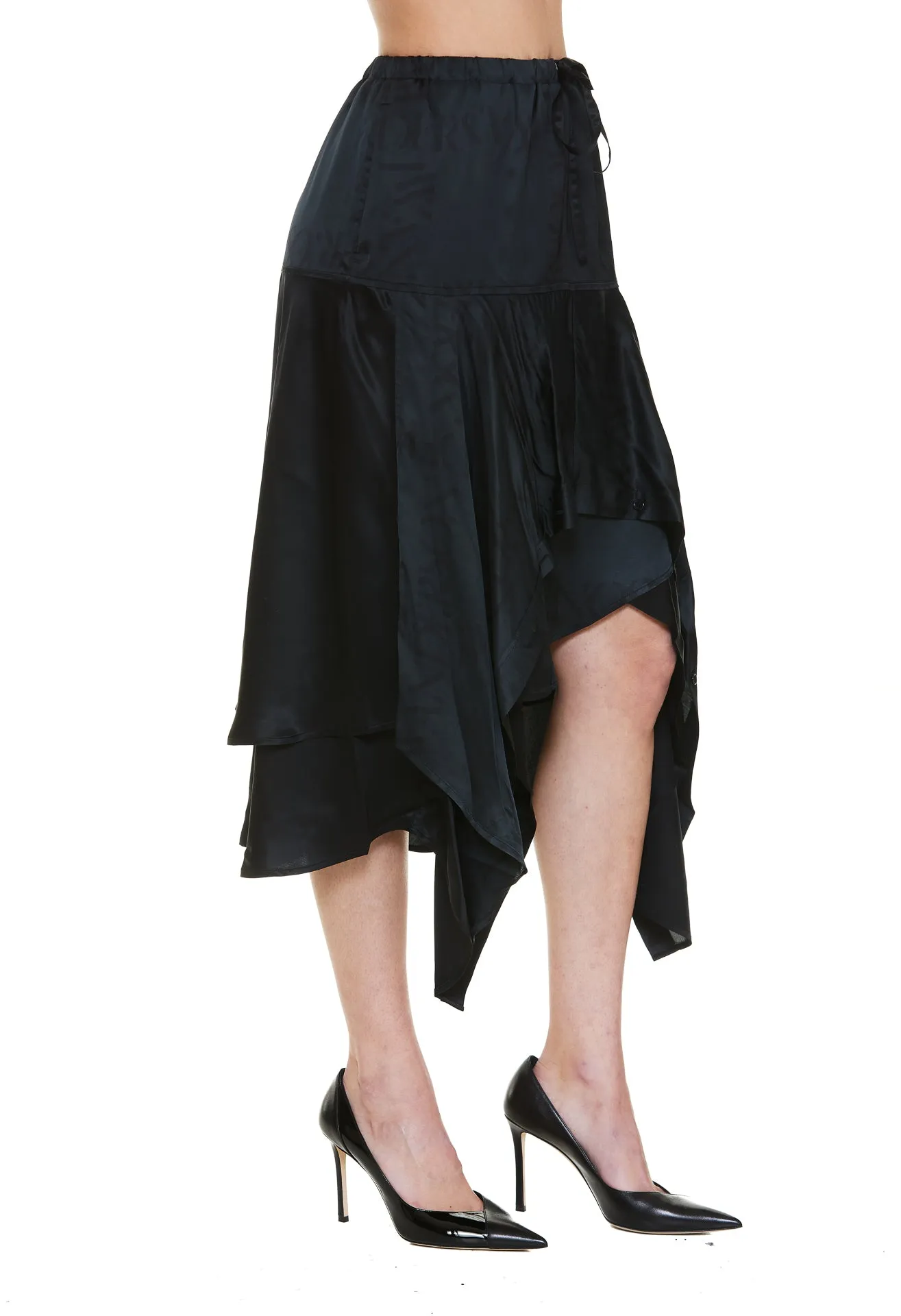 JW Anderson Layered Drawstring Midi Skirt