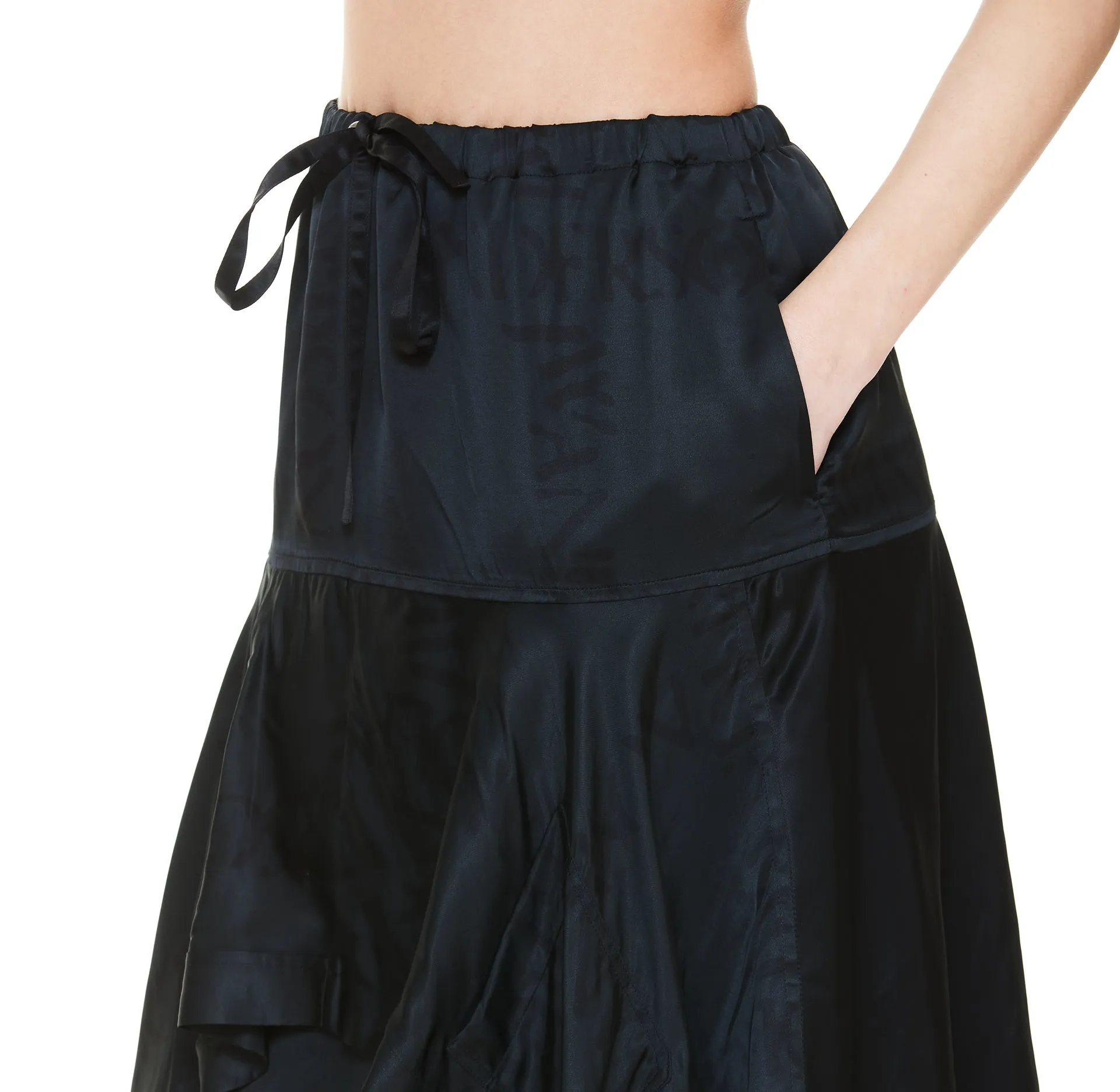 JW Anderson Layered Drawstring Midi Skirt