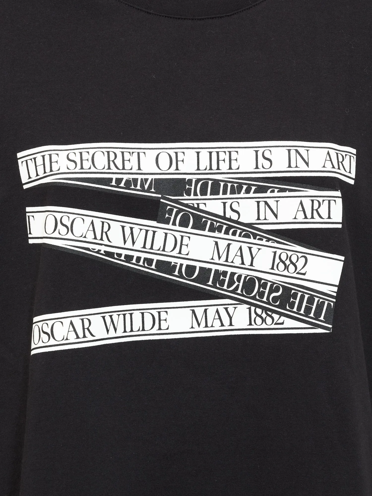 JW Anderson Oscar Wilde Capsule Tape Print Long Sleeve T-Shirt