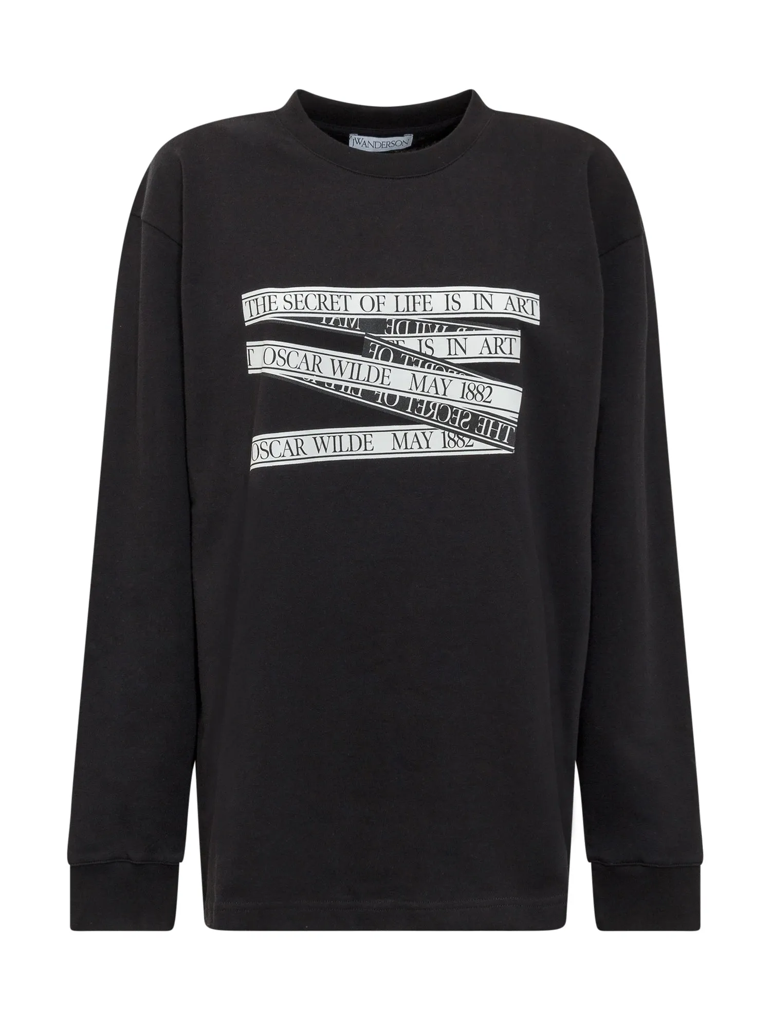 JW Anderson Oscar Wilde Capsule Tape Print Long Sleeve T-Shirt