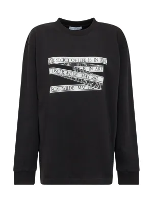 JW Anderson Oscar Wilde Capsule Tape Print Long Sleeve T-Shirt