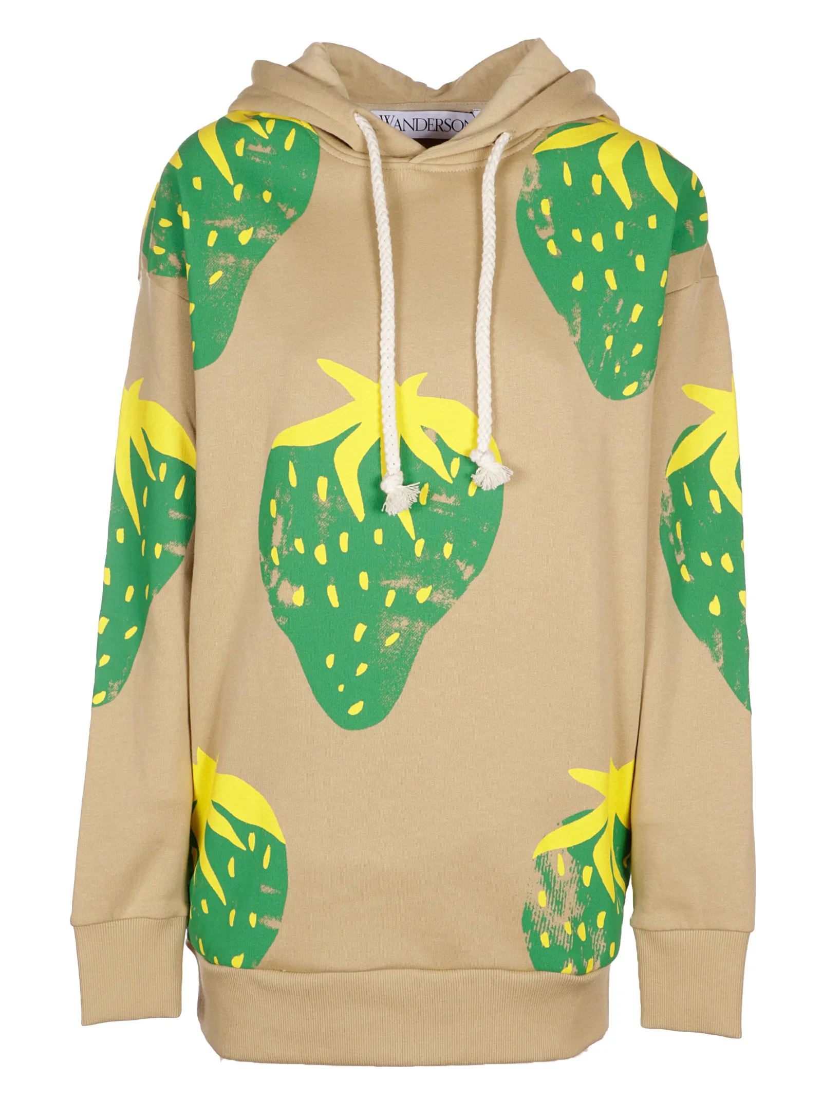 JW Anderson Oversized Strawberry Printed Drawstring Hoodie