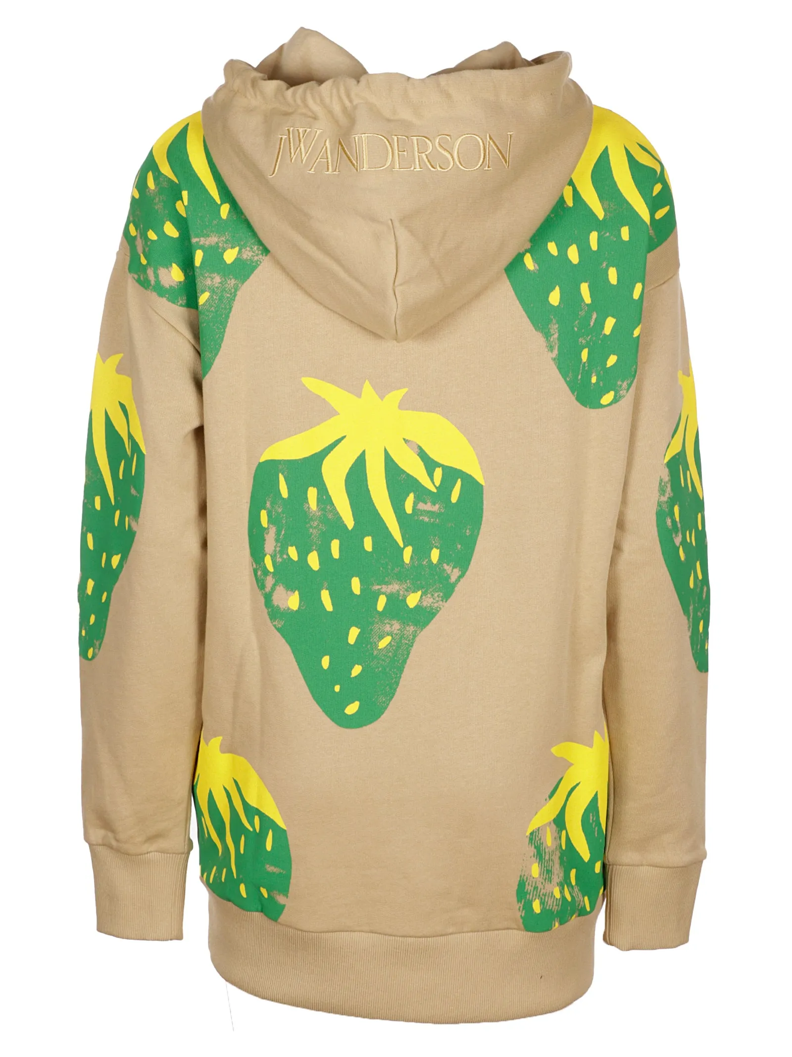 JW Anderson Oversized Strawberry Printed Drawstring Hoodie