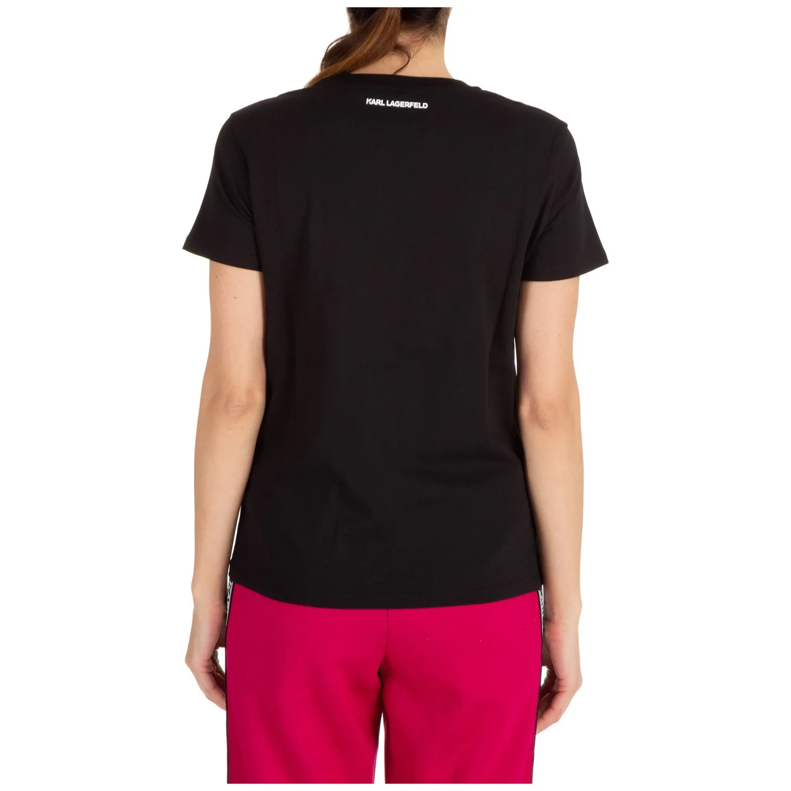 Karl Lagerfeld K/Ikonik Rhinestones Patch T-Shirt