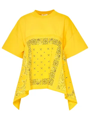 Kenzo Bandana Printed Asymmetric Hem Crewneck T-Shirt
