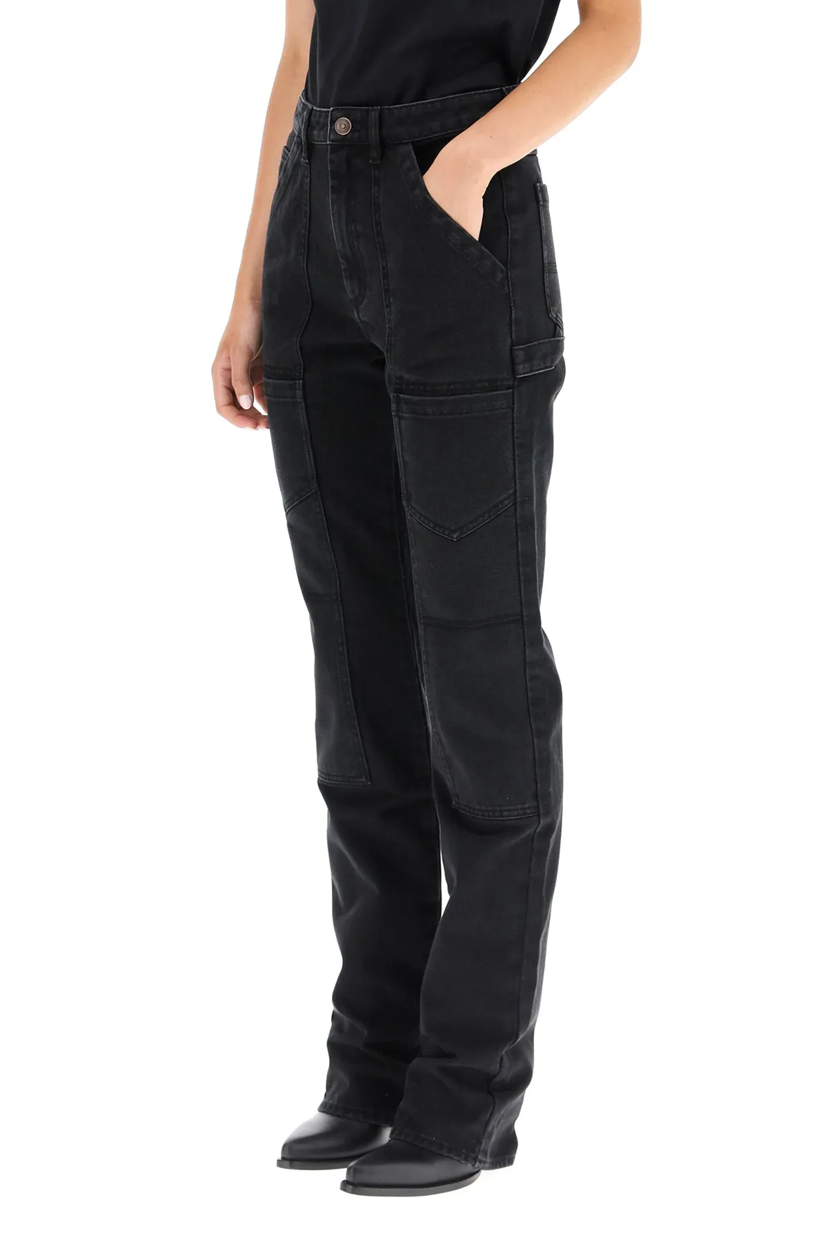 Kenzo Logo Patch High-Waisted Jeans