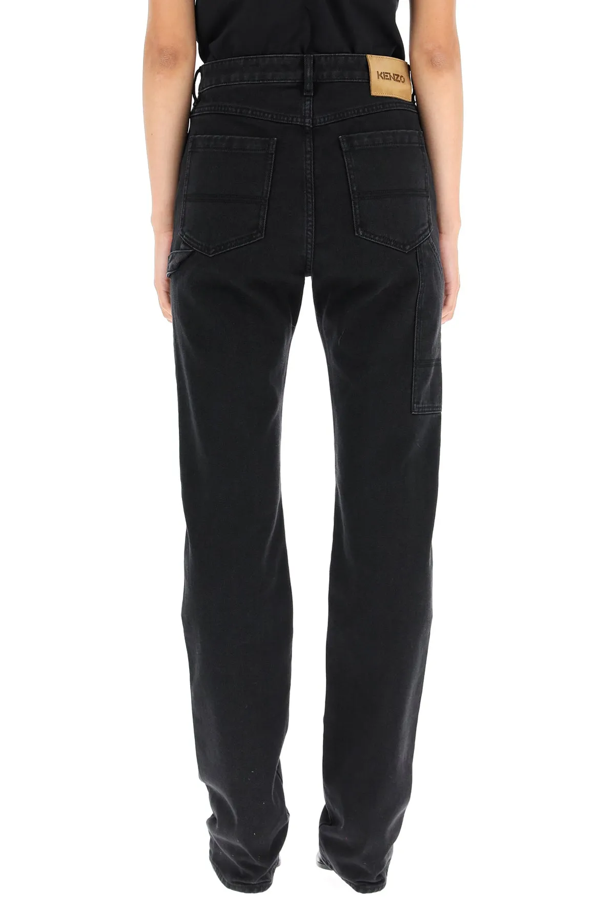 Kenzo Logo Patch High-Waisted Jeans